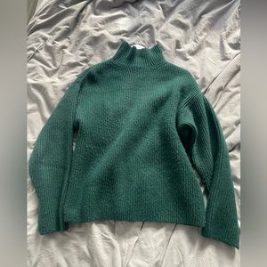 Green knit sweater
